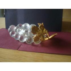 Te koop Swarovski Tros Druiven blad van goudkleur