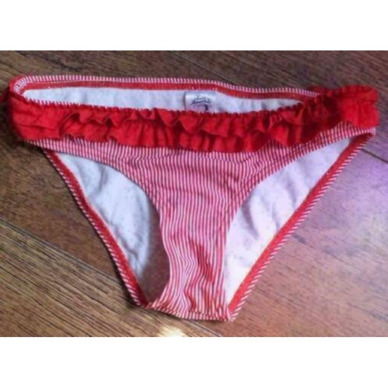 rood/wit streep met roesje bikini mt XS voorgevormde A cup