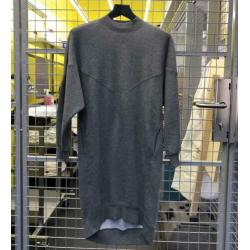 Grijze jurk van sweater stof, Monki, maat XS