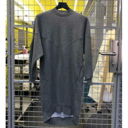 Grijze jurk van sweater stof, Monki, maat XS