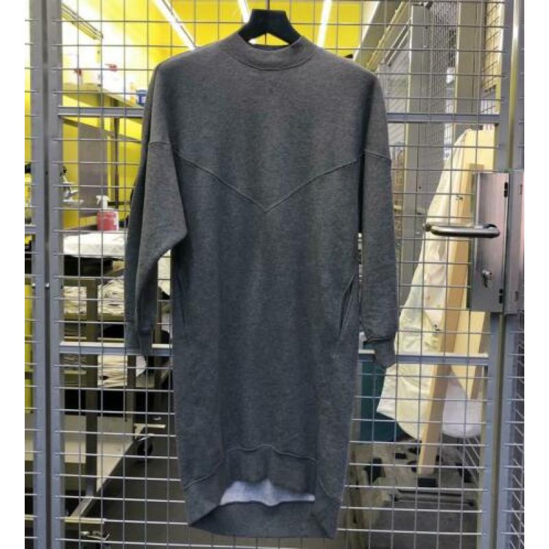 Grijze jurk van sweater stof, Monki, maat XS