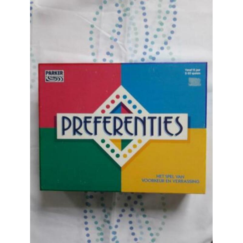Bordspel Preferenties van Parker.