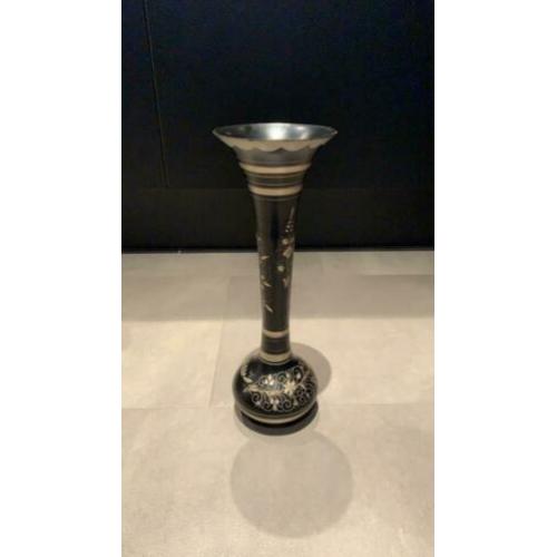 Indiase vaas 30 cm zwart