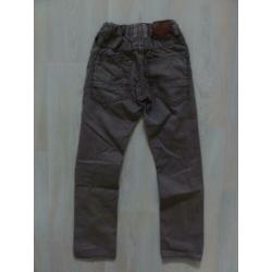 Twinlife lange broek katoen grijs bruin maat 134/140