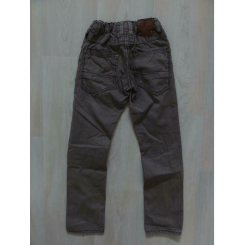 Twinlife lange broek katoen grijs bruin maat 134/140