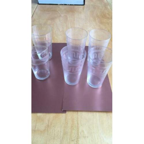 Limonade glazen met gravure