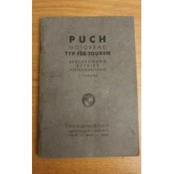 Originele PUCH 125cc motor handleiding 1948 instructie boek