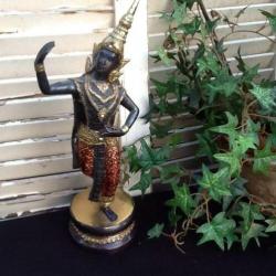 Bronzen beeldje van Thaise danseres
