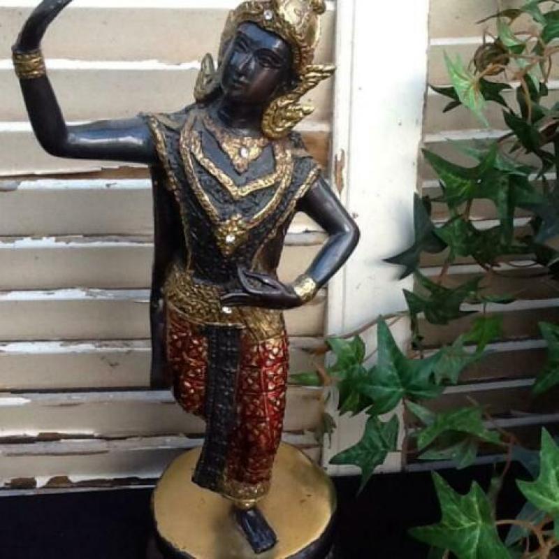 Bronzen beeldje van Thaise danseres