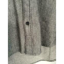 C50 WE: grijs katoenen blouse overhemd Maat M
