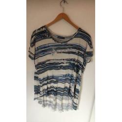Didi top shirt maat m vrolijk blauw gestreept