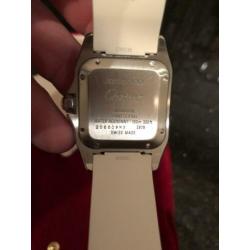 Cartier santos 100 staal wit rubber orgineel