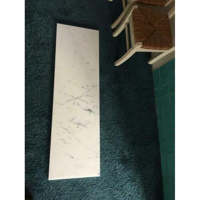 Mooie marmeren plaat blad wit Carrara marmer vensterbank