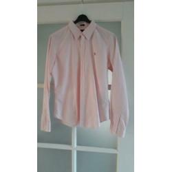 RALF LAUREN roze wt gestreepte blouse