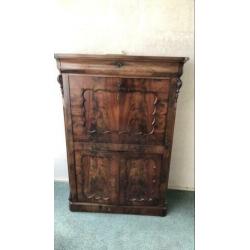 Antiek bureau kast secretaire mahonie uit 1920