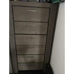 Eiken leemkleur mat gelakt tv kast plus 2 kasten