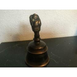 Antieke Massief bronzen bel ,met budha