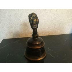 Antieke Massief bronzen bel ,met budha