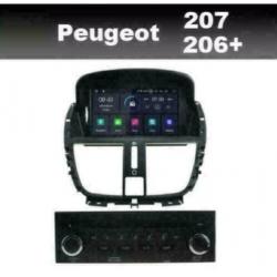 Peugeot 207 206+ navigatie radio android 9.0 wifi dab+ 16gb