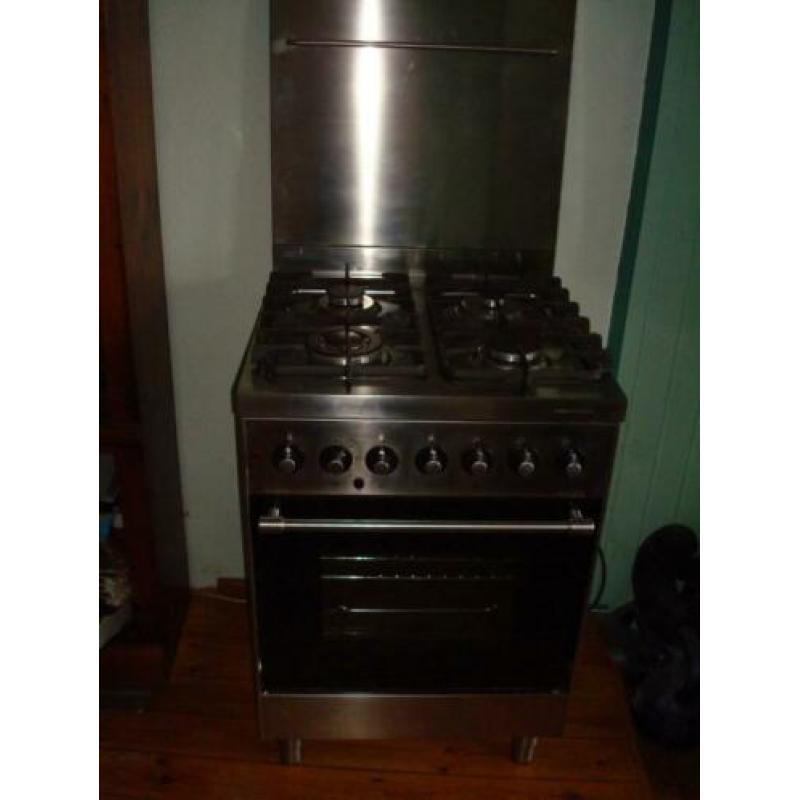 Bosch Solitair rvs 4 pits gasfornuis (design) incl: schouw