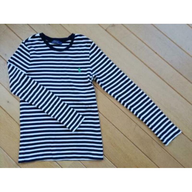 POLO by RALPH LAUREN t- shirt blauw wit streep maat L - nieu