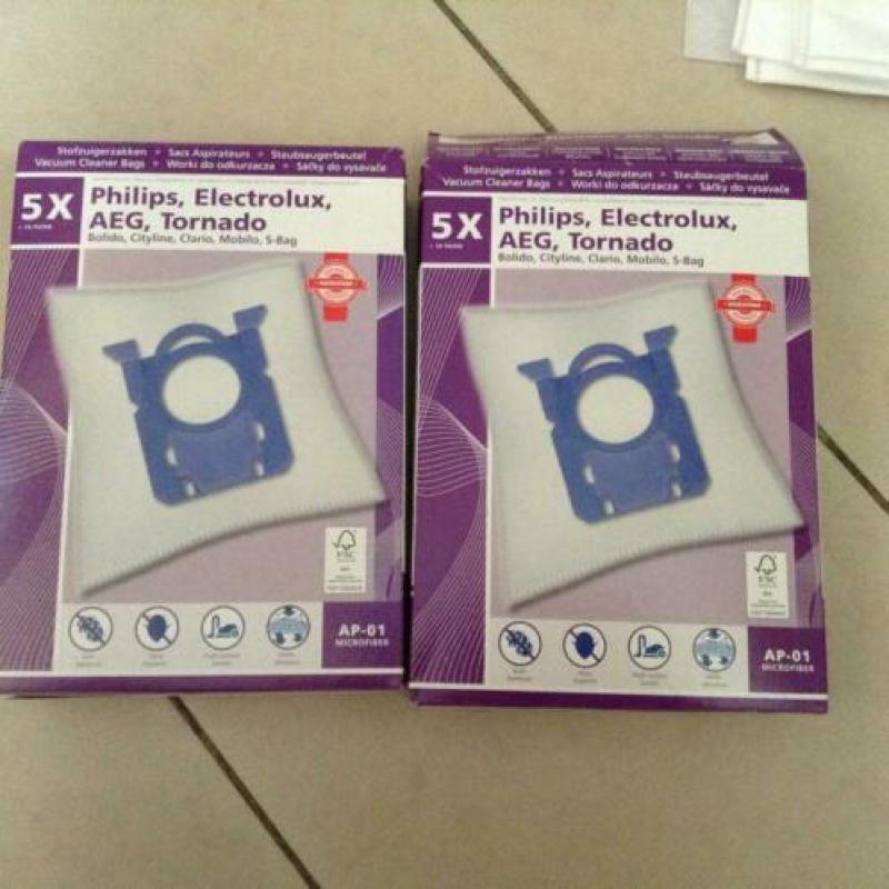 Stofzakken Philips Electrolux AEG Tornado BIEDEN RUILEN