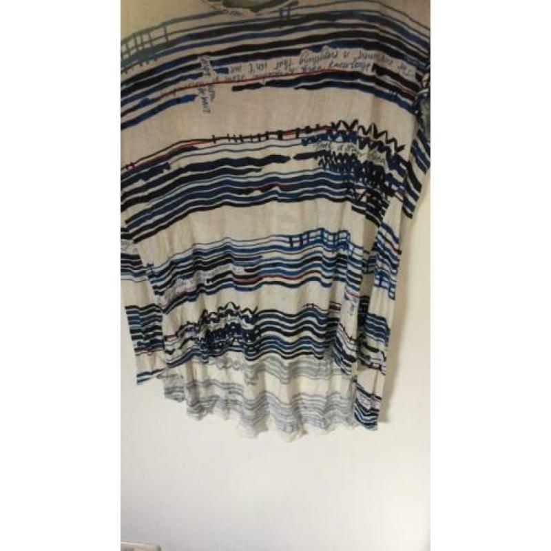 Didi top shirt maat m vrolijk blauw gestreept