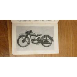 Originele PUCH 125cc motor handleiding 1948 instructie boek