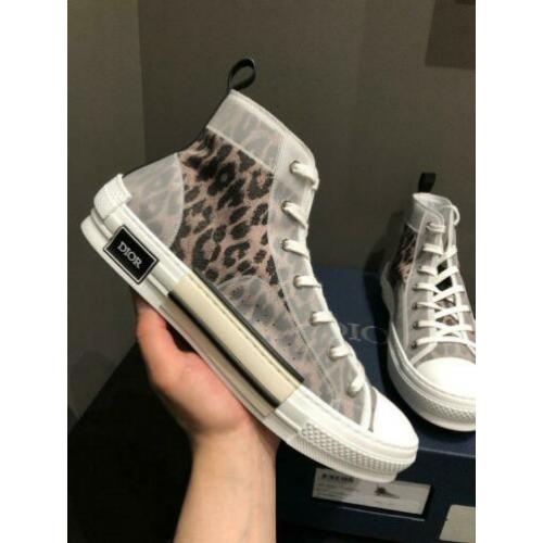 DIOR B23 High Top Sneakers Leopard