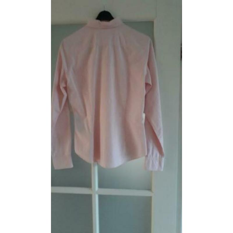 RALF LAUREN roze wt gestreepte blouse