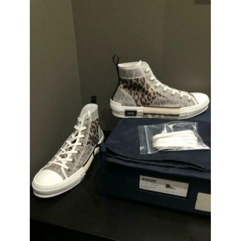 DIOR B23 High Top Sneakers Leopard