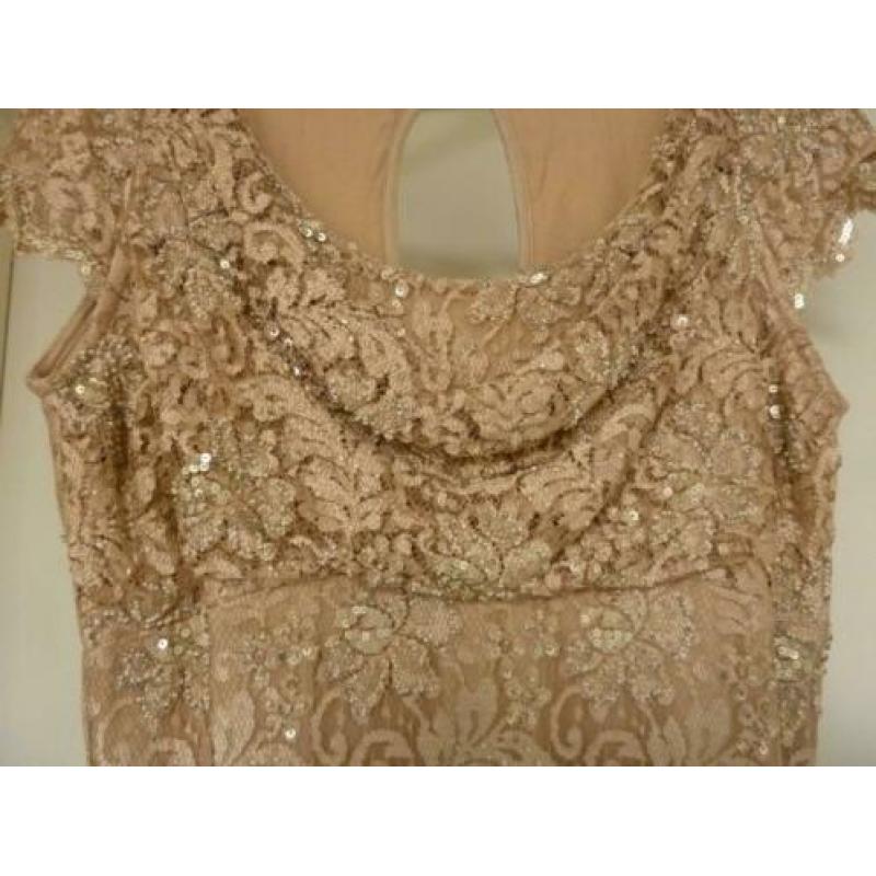 Hunza jurk nieuw maat xl (valt als 38/40) goud/zalm kleur