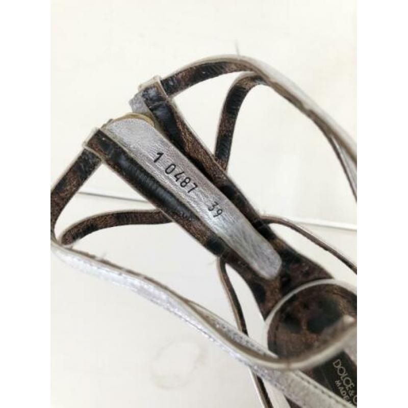 Dolce & Gabbana sandalen zilver, maat 39 - NP 595,- deloox