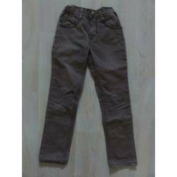 Twinlife lange broek katoen grijs bruin maat 134/140