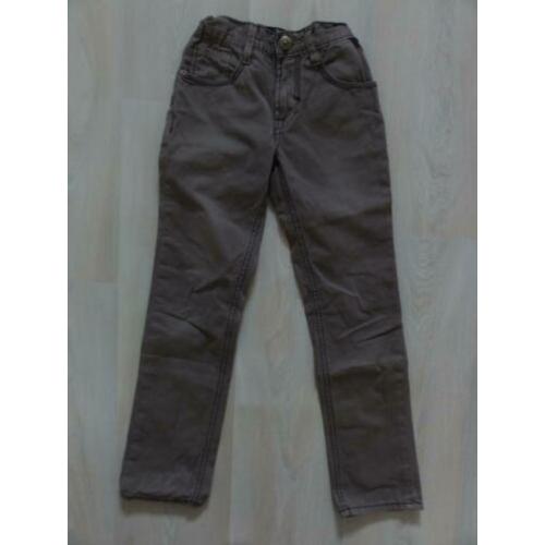 Twinlife lange broek katoen grijs bruin maat 134/140