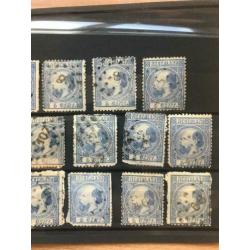NVPH 7 - Puntstempel 1 - 5 - 8 - 9 - 10 - 68 - 107