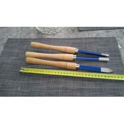 Set met 3 houtdraaibank beitels / gutsen - - nieuw - -