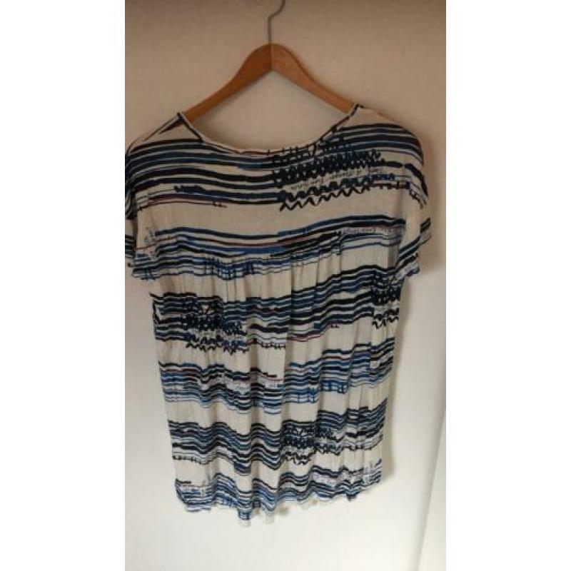 Didi top shirt maat m vrolijk blauw gestreept
