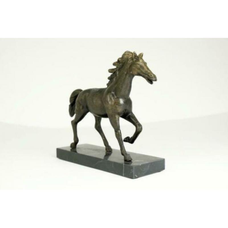 Sierlijk Beeld van een Paard Gietijzer Nieuw