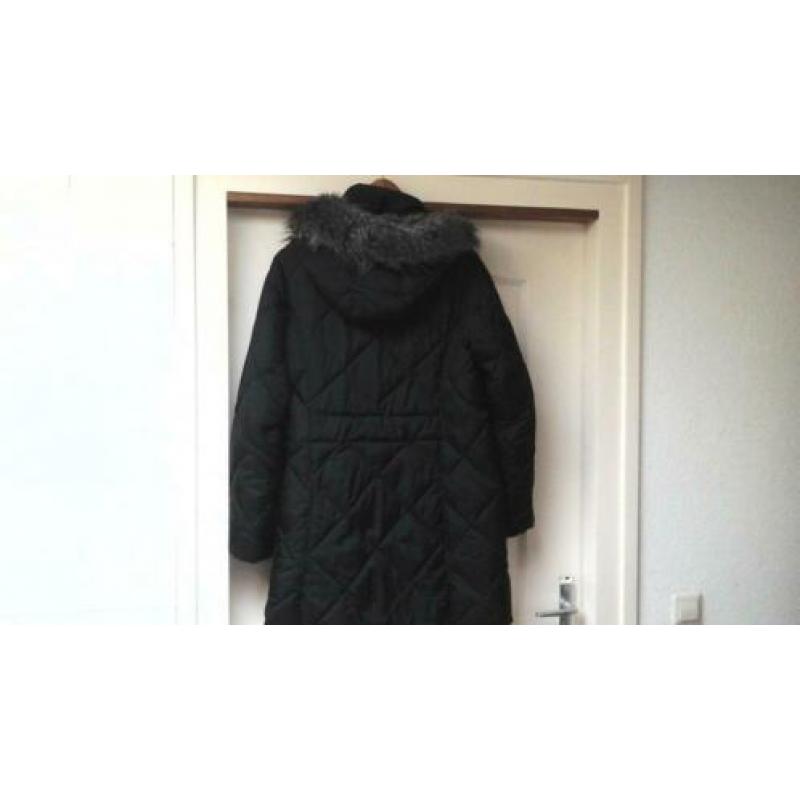 H&M: z.g.a.n.gewatteerde dames winterjas mt: 40 kleur: zwart
