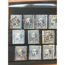 NVPH 7 - Puntstempel 1 - 5 - 8 - 9 - 10 - 68 - 107