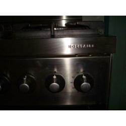 Bosch Solitair rvs 4 pits gasfornuis (design) incl: schouw