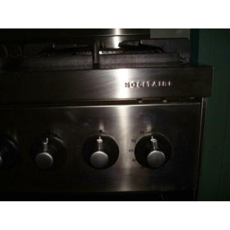 Bosch Solitair rvs 4 pits gasfornuis (design) incl: schouw