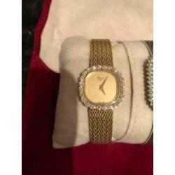 Chopard horloge dames 18 karaat goud met diamant orgineel