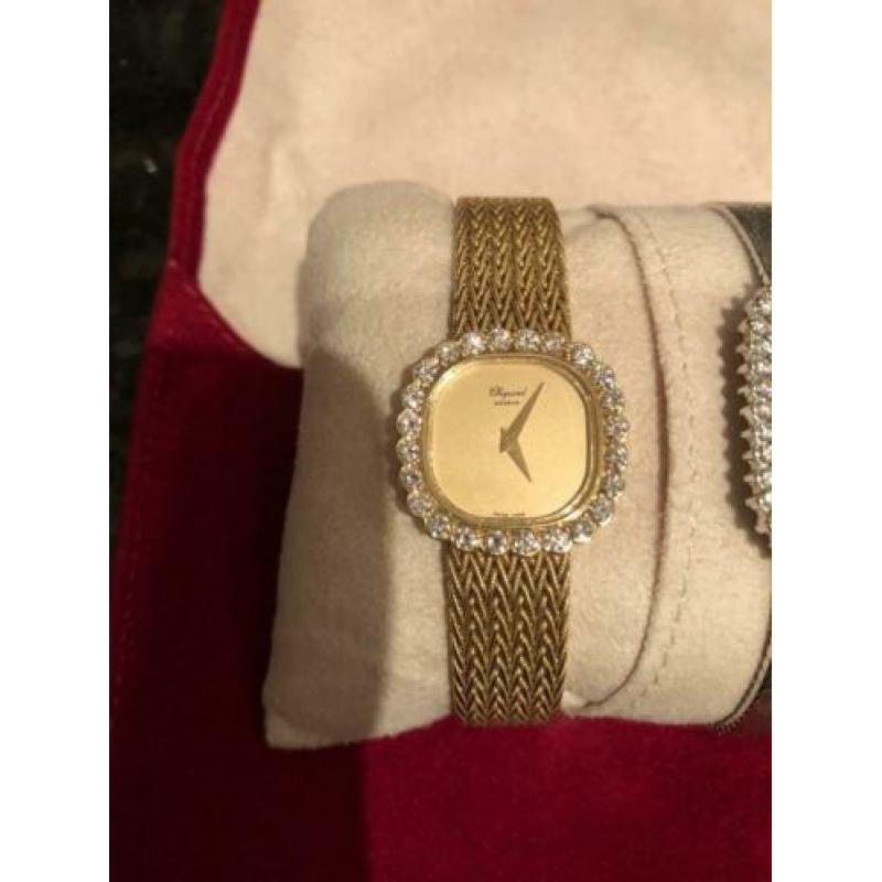 Chopard horloge dames 18 karaat goud met diamant orgineel