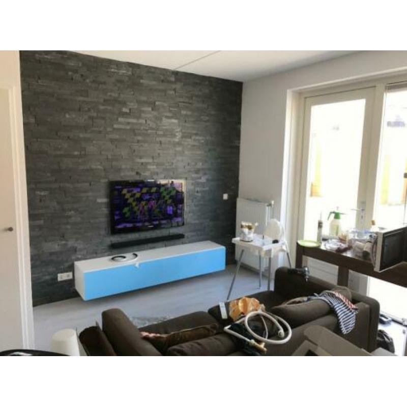 wandtegel / steenstrips Black Slate leisteen breukruw