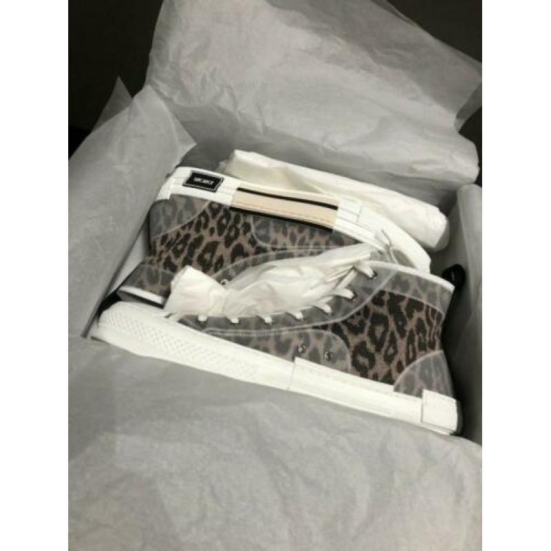 DIOR B23 High Top Sneakers Leopard