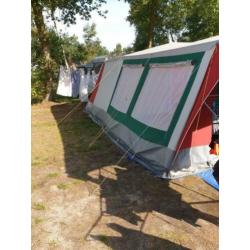 6 persoons retro bungalow tent