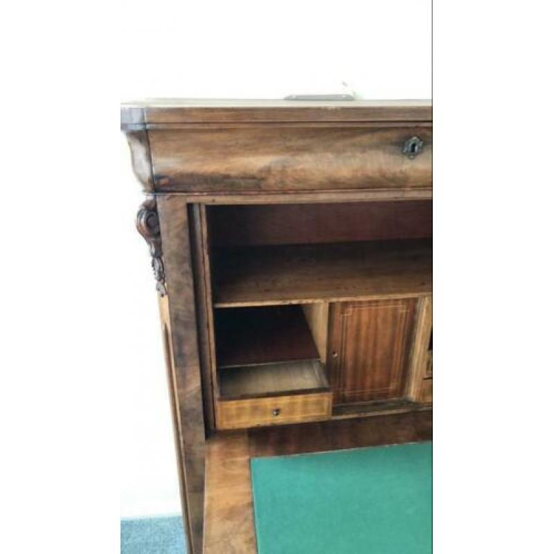 Antiek bureau kast secretaire mahonie uit 1920