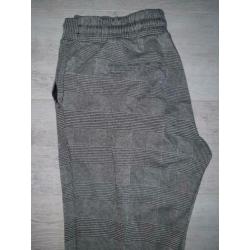 Broek in joggingstijl pantalon | mt S | grijs geruit | ZGAN